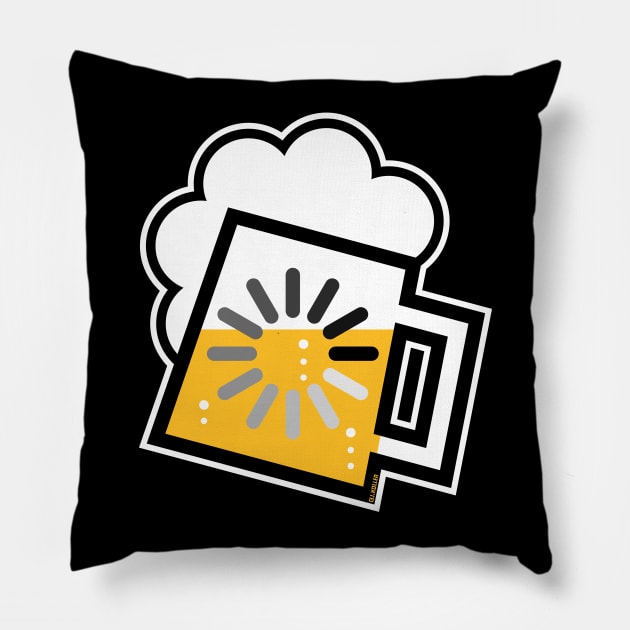 Beer Loading (Drinking In Progress / Icon / /) Pillow by MrFaulbaum