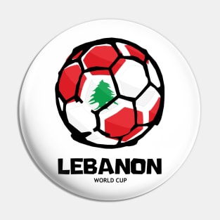Lebanon Football Country Flag Pin