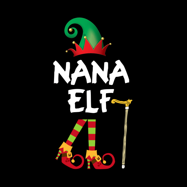 Nana Elf Funny  Family Christmas by TeeAaron