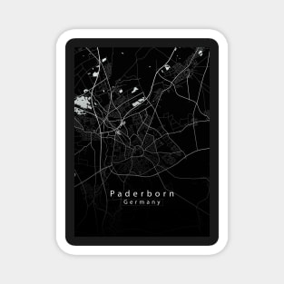 Paderborn Germany City Map dark Magnet