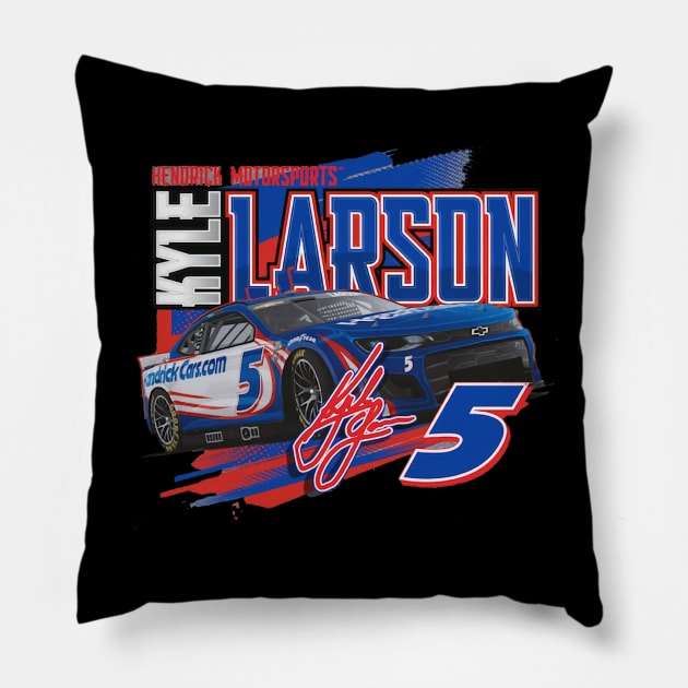 Kyle Larson Pit Road Pillow by art.Hamdan