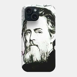 Herman Melville Black and White Portrait | Herman Melville Artwork 4 Phone Case