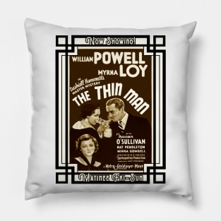 The Thin Man (Sepia/Frame) Pillow