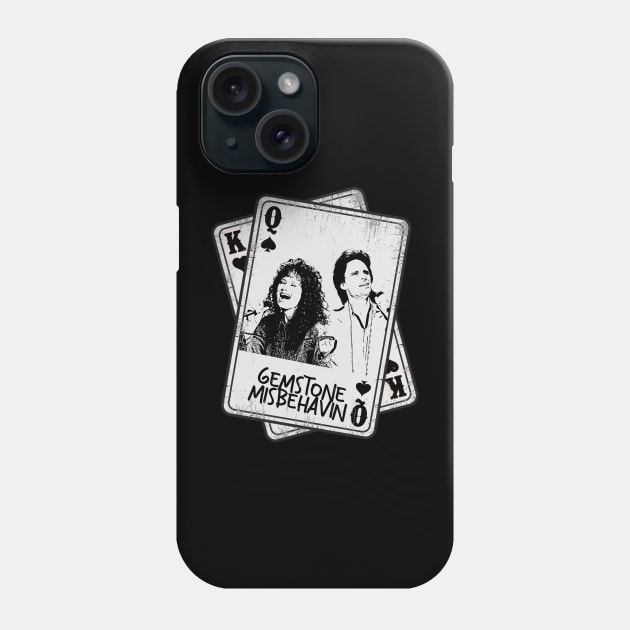 Retro Gemstone Misbehavin Card Style Phone Case by Slepet Anis