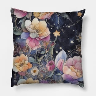 Magic Flowers Pattern Pillow