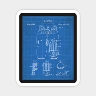 Football Pants Patent - Football Art - Blueprint Magnet