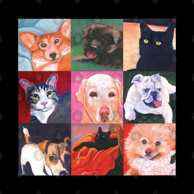 Collage of nine pets by HelenDBVickers