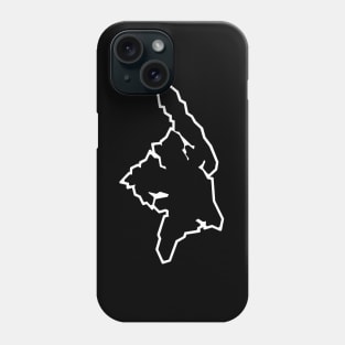 Cortes Island BC Silhouette in Ebony Black - Classic and Simple - Cortes Island Phone Case