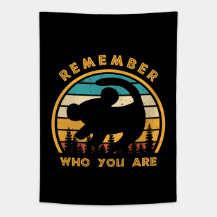 Remember Who You Are Vintage Lion Tapestry