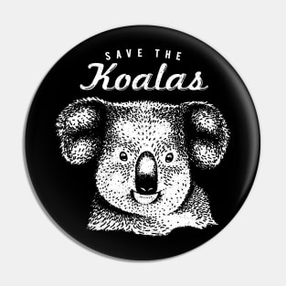 Save The Koalas Shirt - Koala Conservation Design Pin