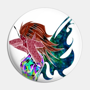 crimson fairy in ecopop mandala art Pin