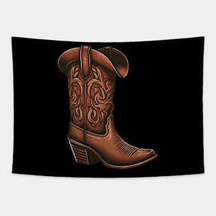 Cowboy boots and hat tattoo Tapestry