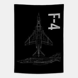 F-4 Phantom Blueprint Tapestry