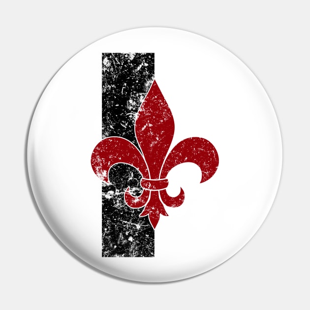 Fleur de lis Bloody Rose Pin by SimonBreeze