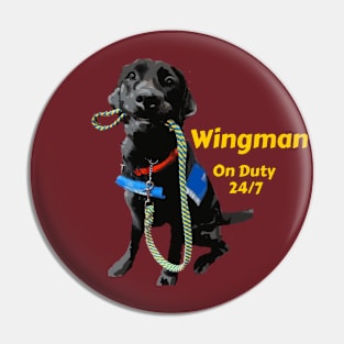 Wingman Black Lab Pin