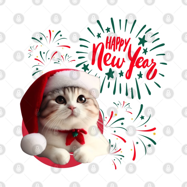 Cute Cat Happy New Year ,Brafdesign by Brafdesign