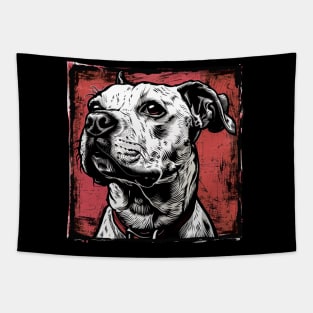 Retro Art American Pit Bull Terrier Dog Lover Tapestry