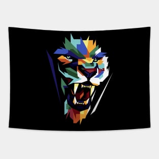 Colorful Lion Tapestry