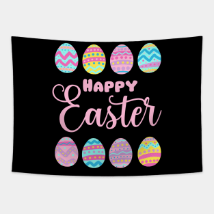 Happy easter cute easter eggs decorations Tapestry