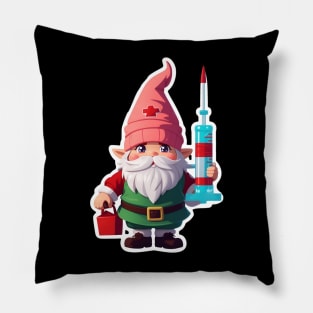 Christmas Nurse Santa Gnome Pillow