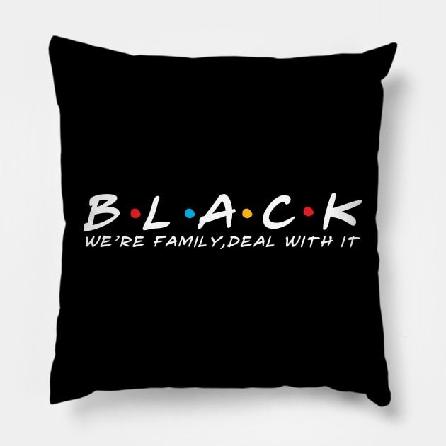 The Black Family Black Surname Black Last name Pillow by TeeLogic