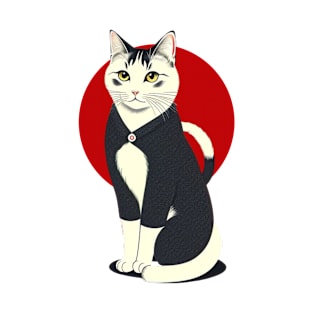 Retro Cute Cat Japanese T-Shirt