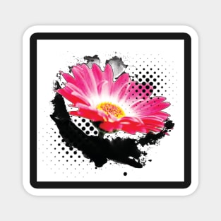 Abstract Flower Pop Art Magnet