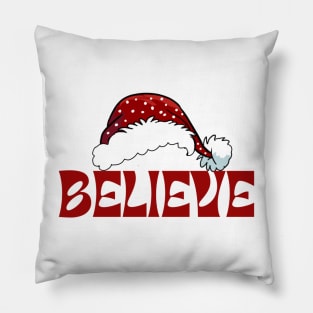 Believe in Santa Christmas Apparel Pillow