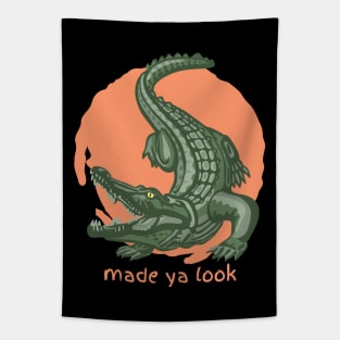 Made Ya Look Crocodile Tapestry