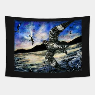 Riverhawks- Common Nighthawks Tapestry