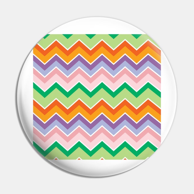 Rainbow Stripes Pin by StripePatterns