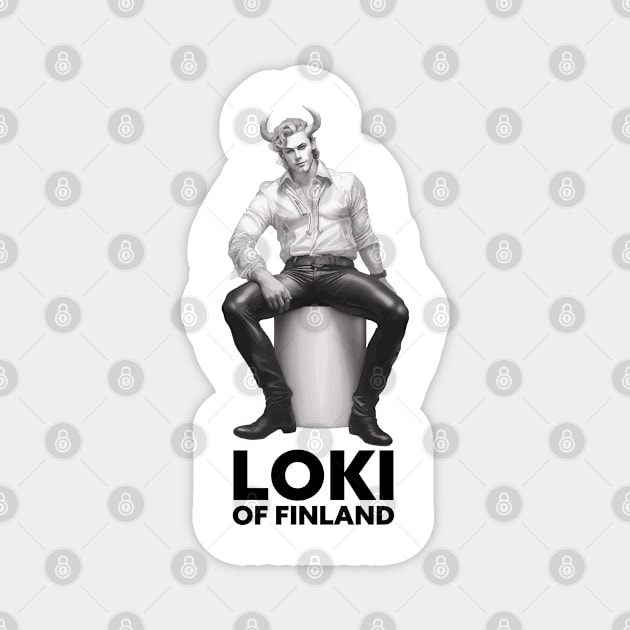 Loki of Finland Parody T-Shirt | Tom of Finland Tribute | LGBT Pride Magnet by VEKULI