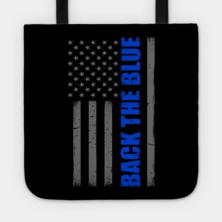 Back The Blue Thin Blue Line Flag Tote