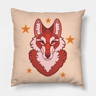 Wolf Portrait - version one Pillow