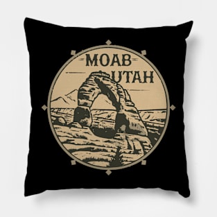 Moab Utah Vintage Outdoor Pillow