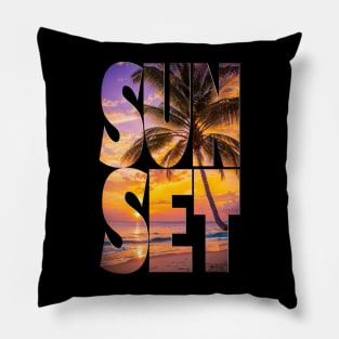 Sunset Scene Pillow