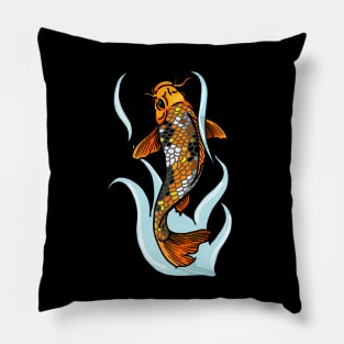 Traditional Koi in Water Pillow