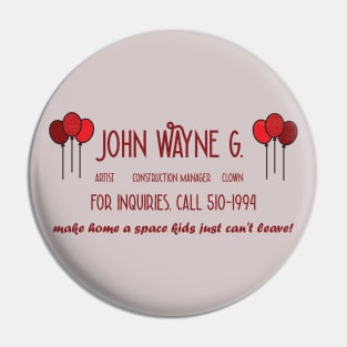 Gacy's Business Card Pin