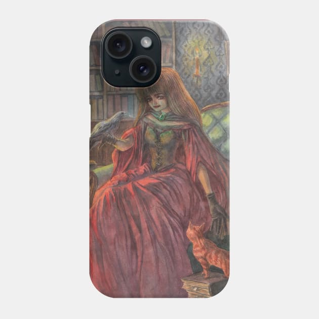 Witch and her Cats Phone Case by eosofdawn
