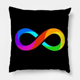 Neurodiversity, The rainbow infinity sign Pillow