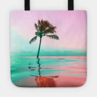 Tropical palm color Tote