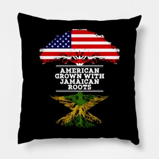 American Grown With Jamaican Roots - Gift for Jamaican From Jamaica Pillow