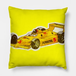 Vintage Pennzoil Chaparral 2K IndyCar racer cartoon Pillow