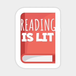 Bookworm reading is lit Magnet