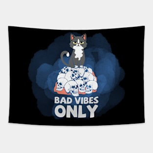 Bad Vibes Only [Blue] Tapestry