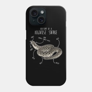 Axanthic Hognose Snake Anatomy Phone Case