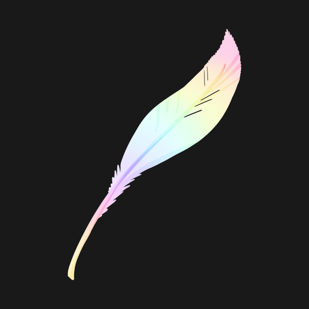 Pastel Rainbow Ombre Feather by KelseyLovelle