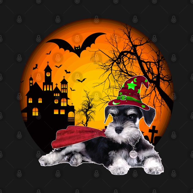 Happy Halloween Miniature Schnauzer Dogs Halloween Gift by Rene	Malitzki1a