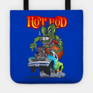 Cartoon retro rat rod Tote