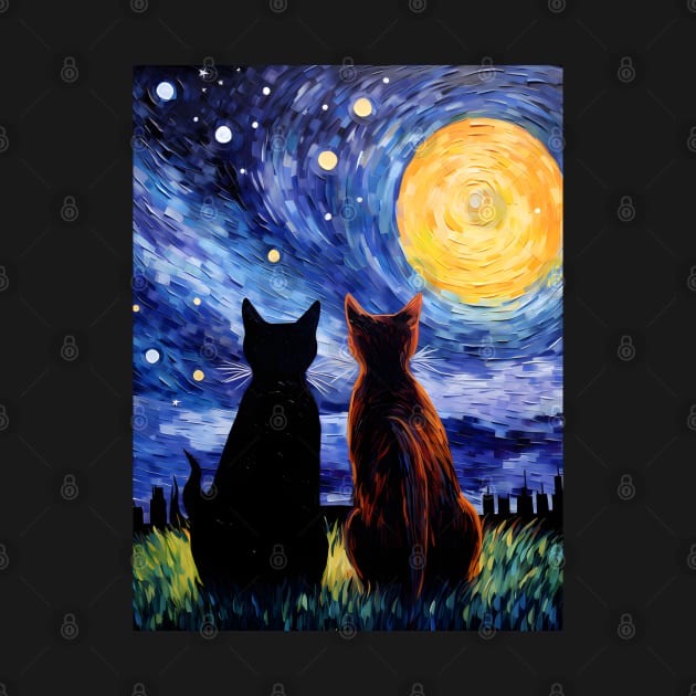 van Gogh's Cats Artwork by VisionDesigner